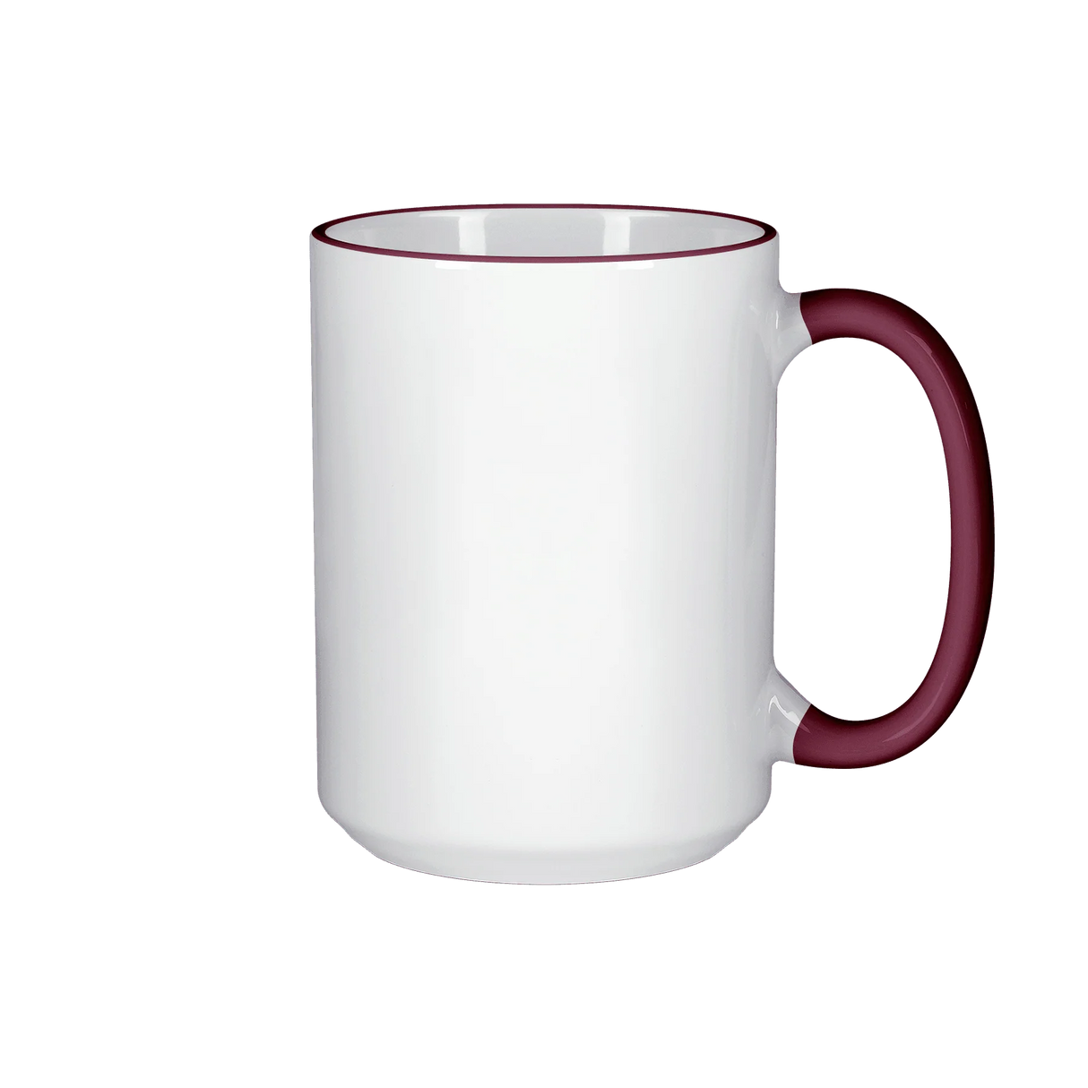 HPN ORCA Premium 15 oz. Color Rim + Handle Sublimation Ceramic Mug - 36 per Case