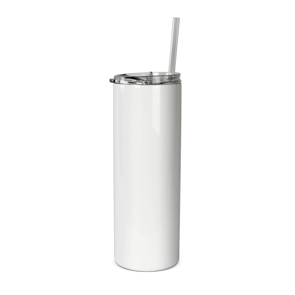 HPN SubliCraft 20 oz. Sublimation Stainless Steel Skinny Tumbler with Straw - 24 per Case - HeatPressNation