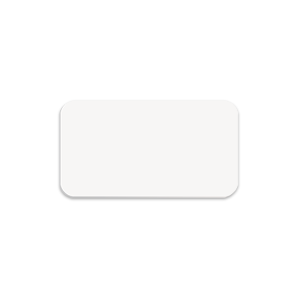 Unisub 3" x 1.5" Sublimation FRP Name Badge - Matte White