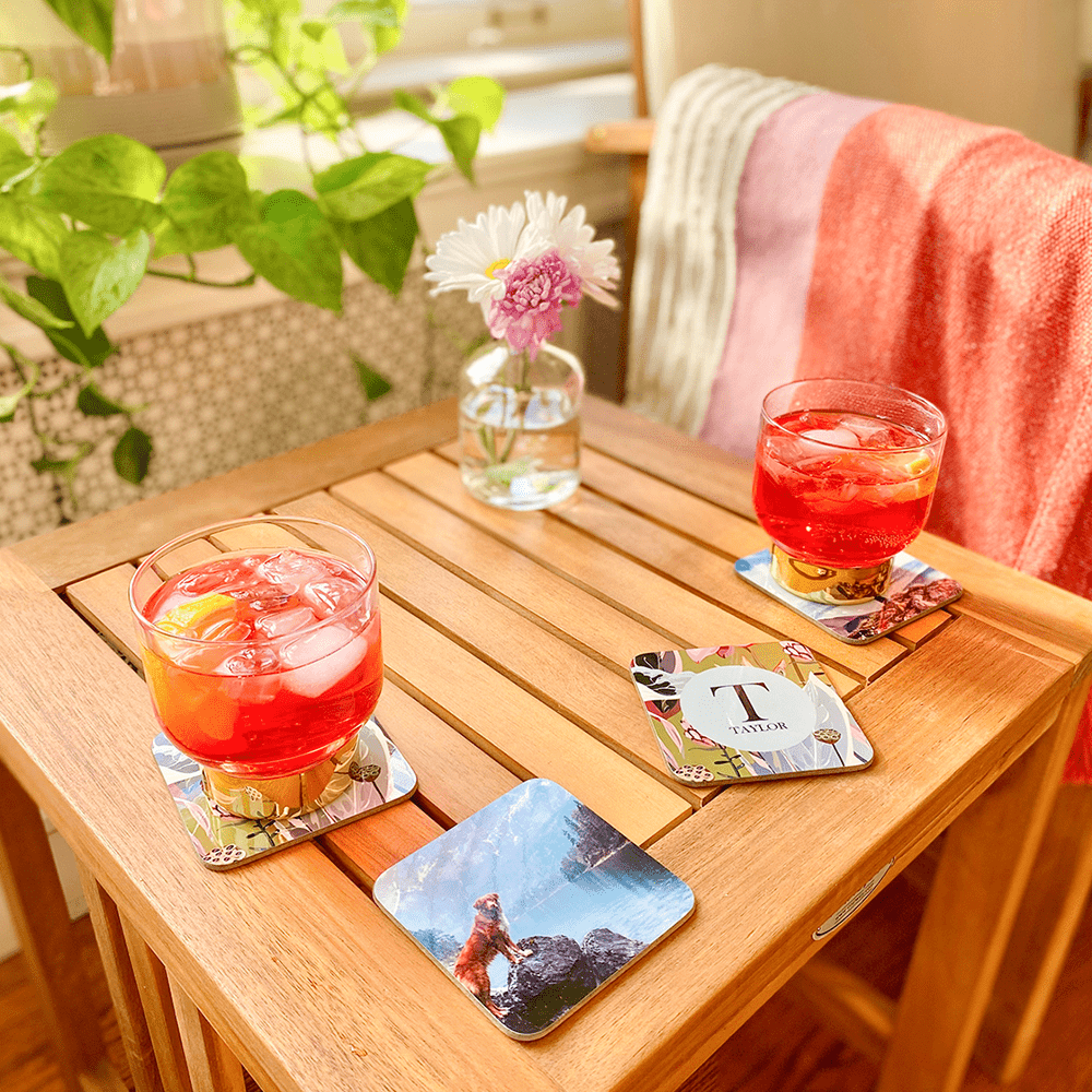 Unisub 3.5" Square Sublimation Hardboard Coaster - Gloss White w/ Raw Back - HeatPressNation