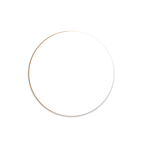 Unisub 3.5" Round Sublimation Hardboard Coaster - Gloss White w/ Raw Back - HeatPressNation