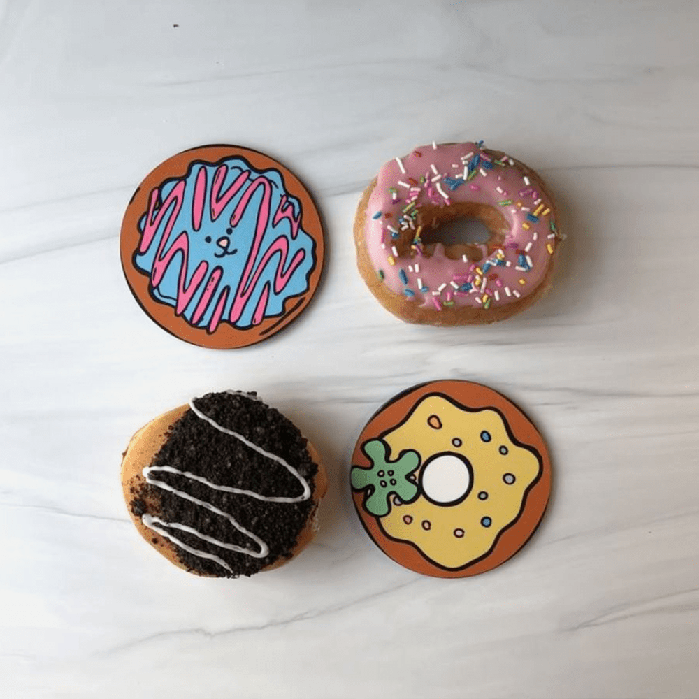 Unisub 3.5" Round Sublimation Hardboard Coaster - Gloss White w/ Raw Back - HeatPressNation