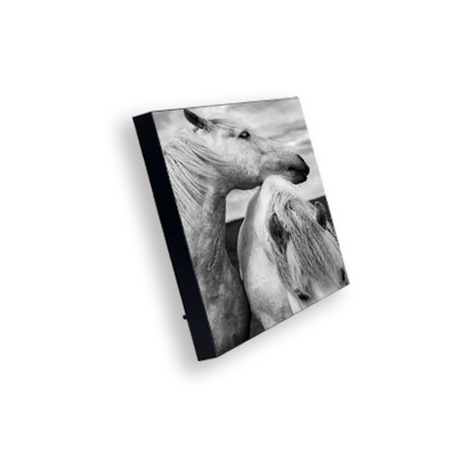 ChromaLuxe 10" x 8" Sublimation MDF Photo Panel w/ Kickstand - Gloss White/Black Back - HeatPressNation