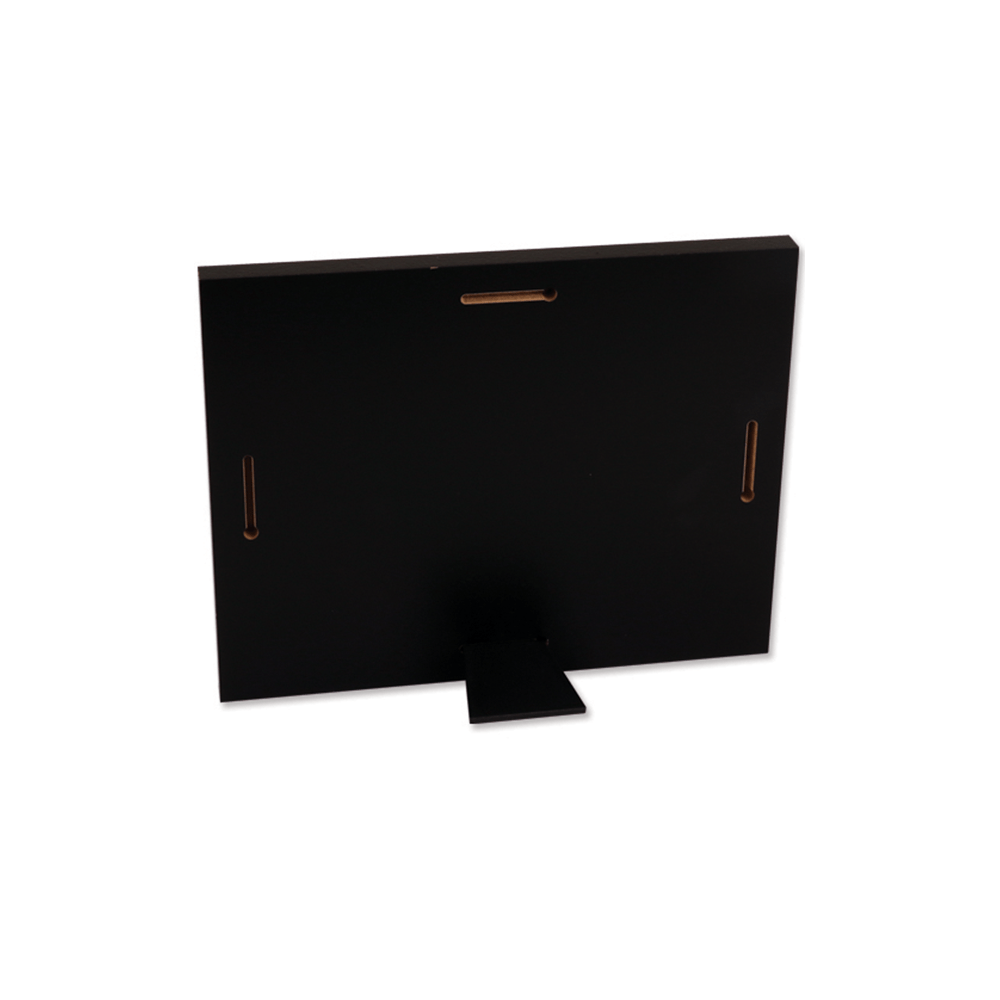 ChromaLuxe 10" x 8" Sublimation MDF Photo Panel w/ Kickstand - Gloss White/Black Back - HeatPressNation