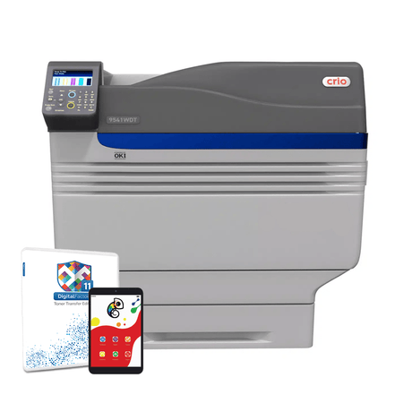 Crio 9541WDT White Toner Laser DTF Printer with RIP Software & Remote Support Tablet - HeatPressNation