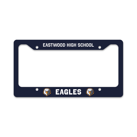 Unisub 12.21" x 6.46" Sublimation Aluminium License Plate Frame - Gloss White - Standard 2 Notch - HeatPressNation