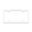 Unisub 12.21" x 6.46" Sublimation Aluminium License Plate Frame - Gloss White - Slim Line 4 Notch