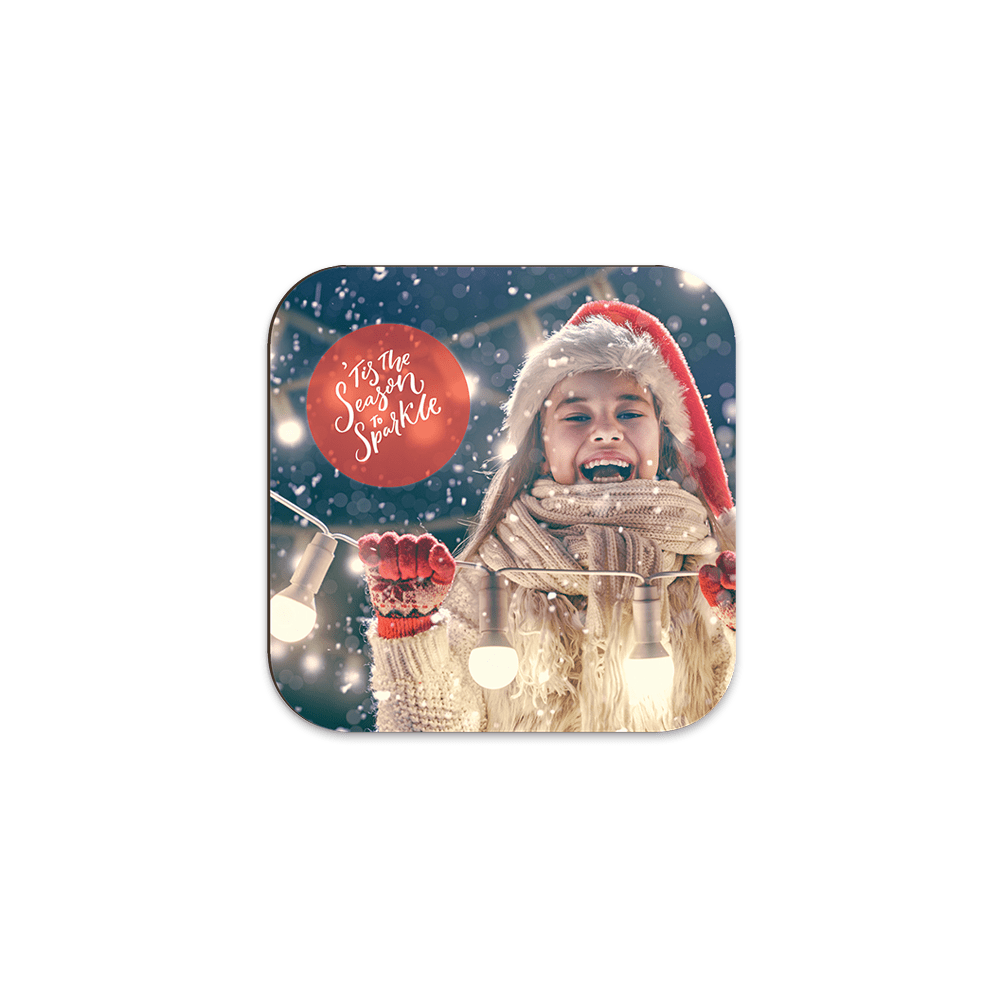 Unisub 3.5" Square Sublimation Hardboard Coaster - Semi Gloss White/Raw Back - HeatPressNation