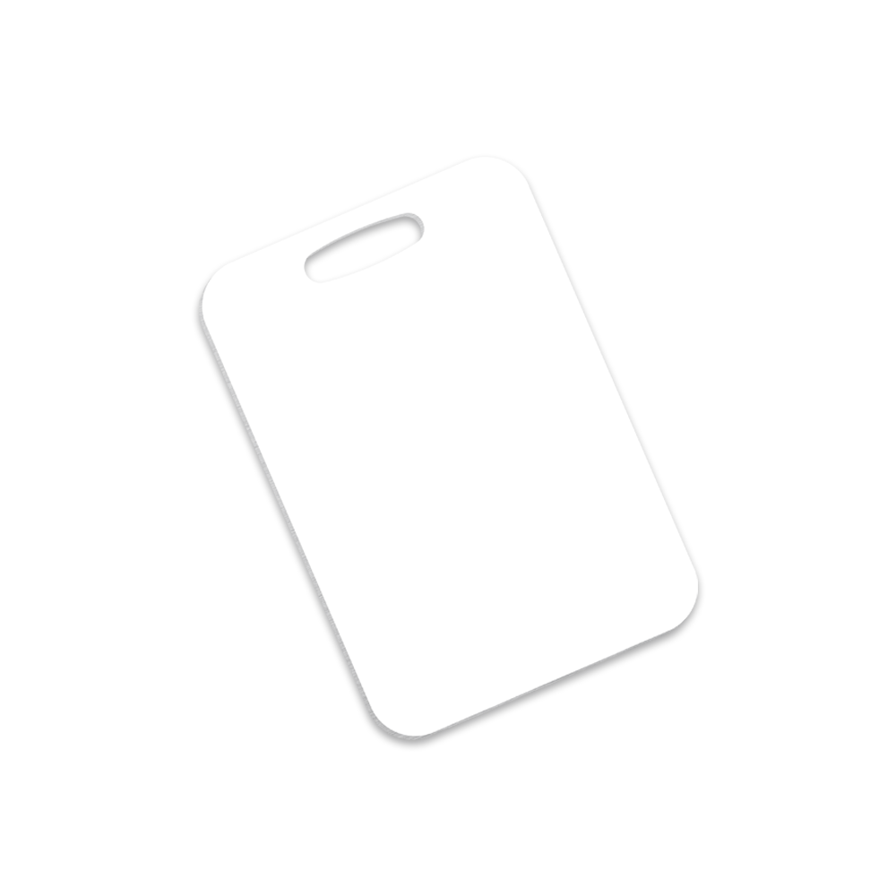 Unisub 4" x 2.75" Sublimation Aluminium Bag Tag - 2 Sided Semi Gloss White - HeatPressNation