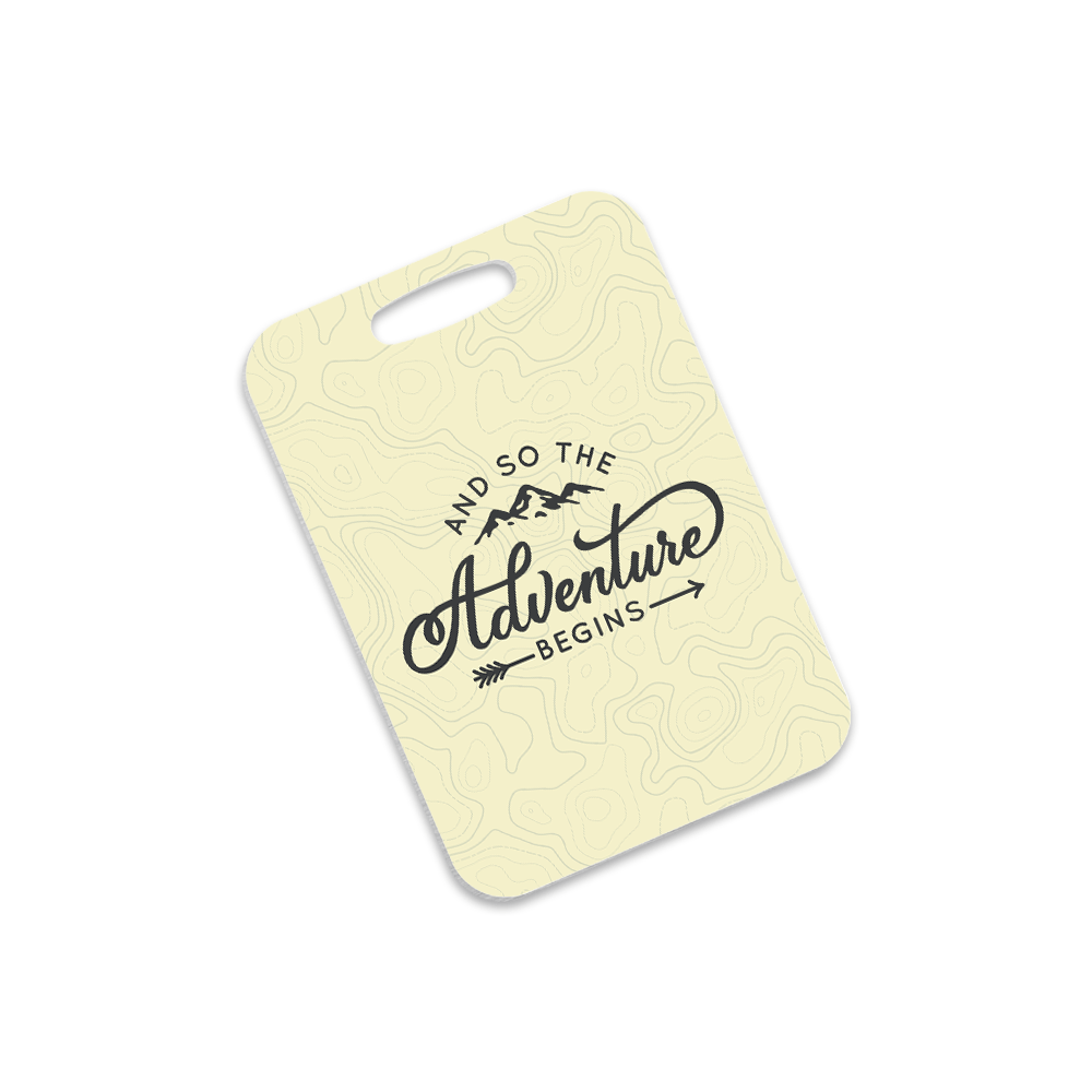 Unisub 4" x 2.75" Sublimation Aluminium Bag Tag - 2 Sided Semi Gloss White - HeatPressNation