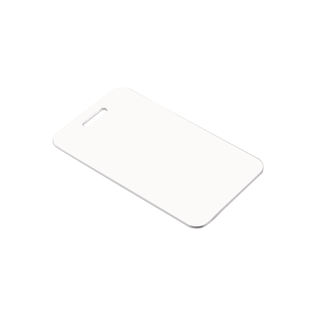 Unisub 3.5" x 1.75" Sublimation Aluminum Bag Tag - 2 Sided Semi Gloss White - HeatPressNation