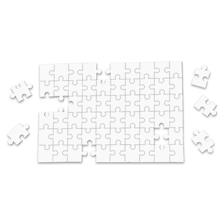 Unisub 9.84" x 6.88" Sublimation 60 piece Hardboard Puzzle - Gloss White/Raw Back - HeatPressNation