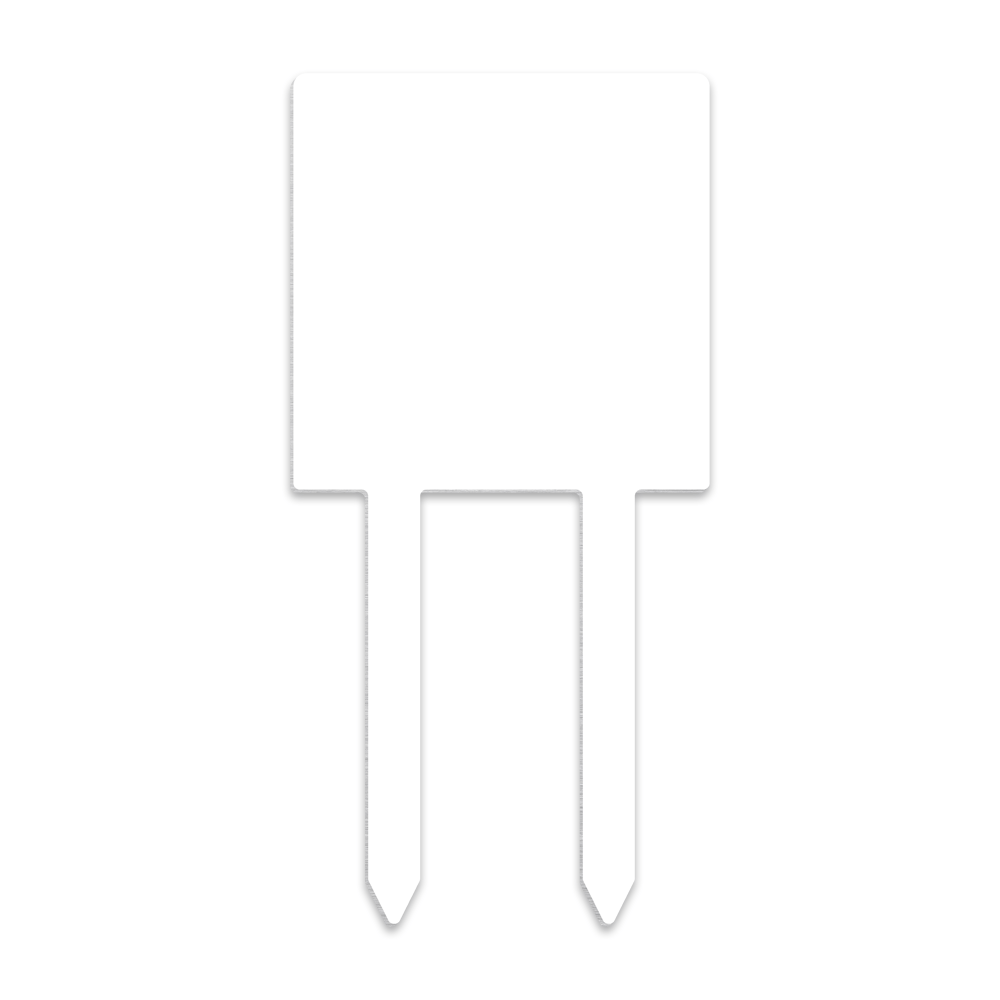 Unisub 15.83" x 7.75" Square Sublimation Outdoor Aluminium Yard Sign - Gloss White - HeatPressNation