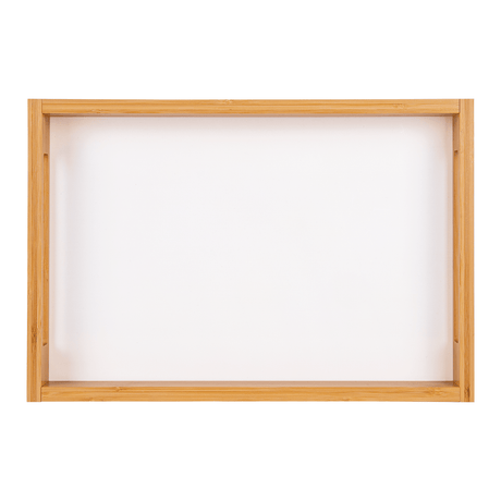 Unisub Large Modern Natural Wood Serving Tray w/ 11.31" x 17.13" Sublimatable Hardboard Insert - HeatPressNation