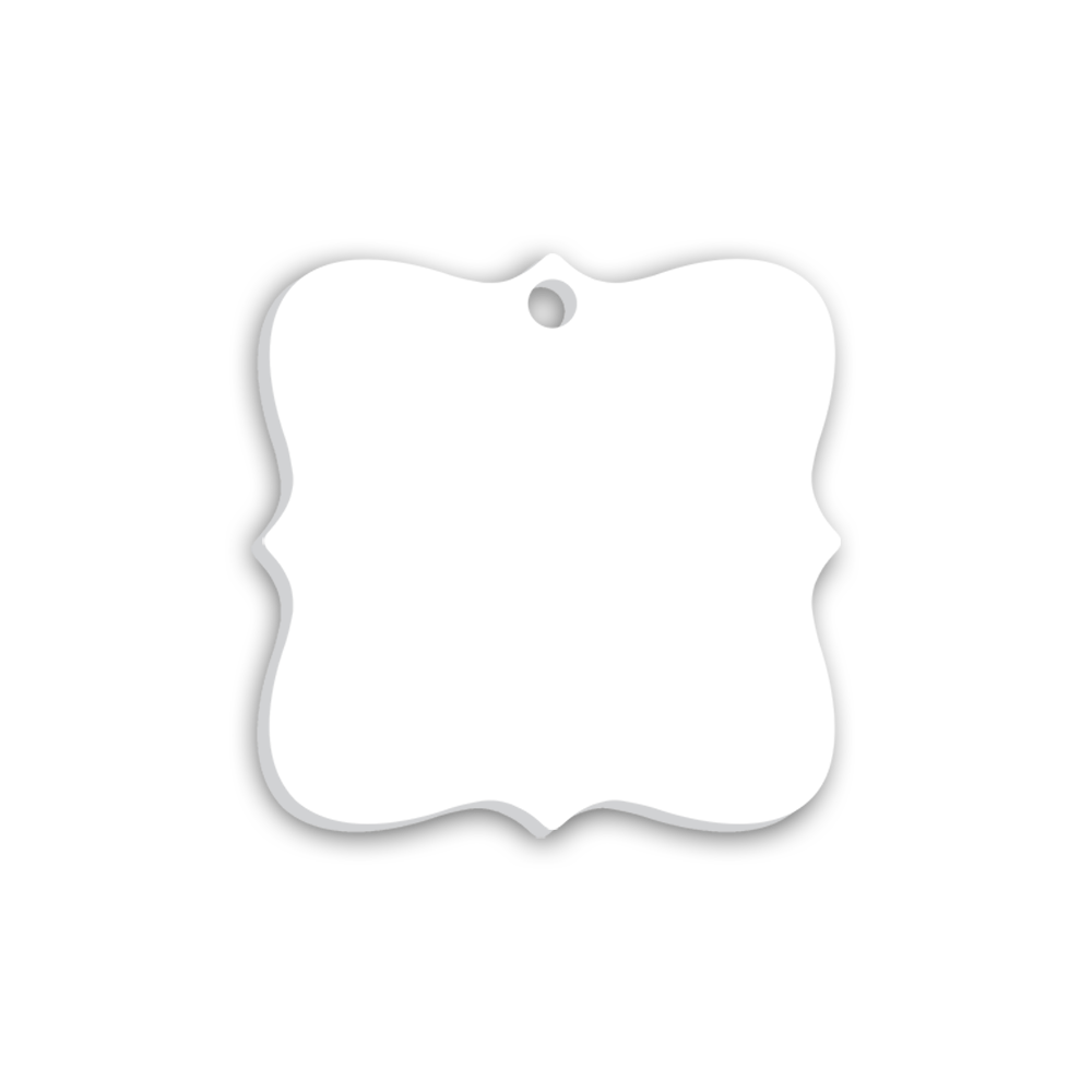 Unisub 2.95" x 2.95" Sublimation Acrylic Creative Border Ornament - Prague - HeatPressNation