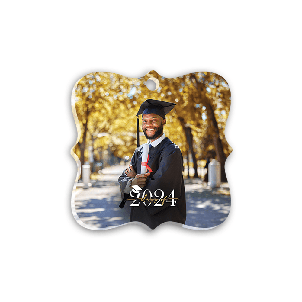 Unisub 2.95" x 2.95" Sublimation Acrylic Creative Border Ornament - Prague - HeatPressNation