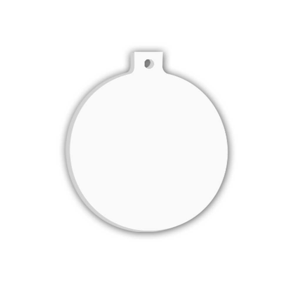 Unisub 3" x 3.37" Sublimation Acrylic Ball & Stem Ornament - HeatPressNation
