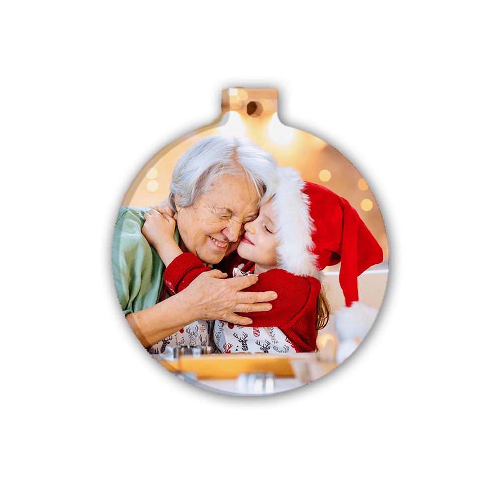 Unisub 3" x 3.37" Sublimation Acrylic Ball & Stem Ornament - HeatPressNation