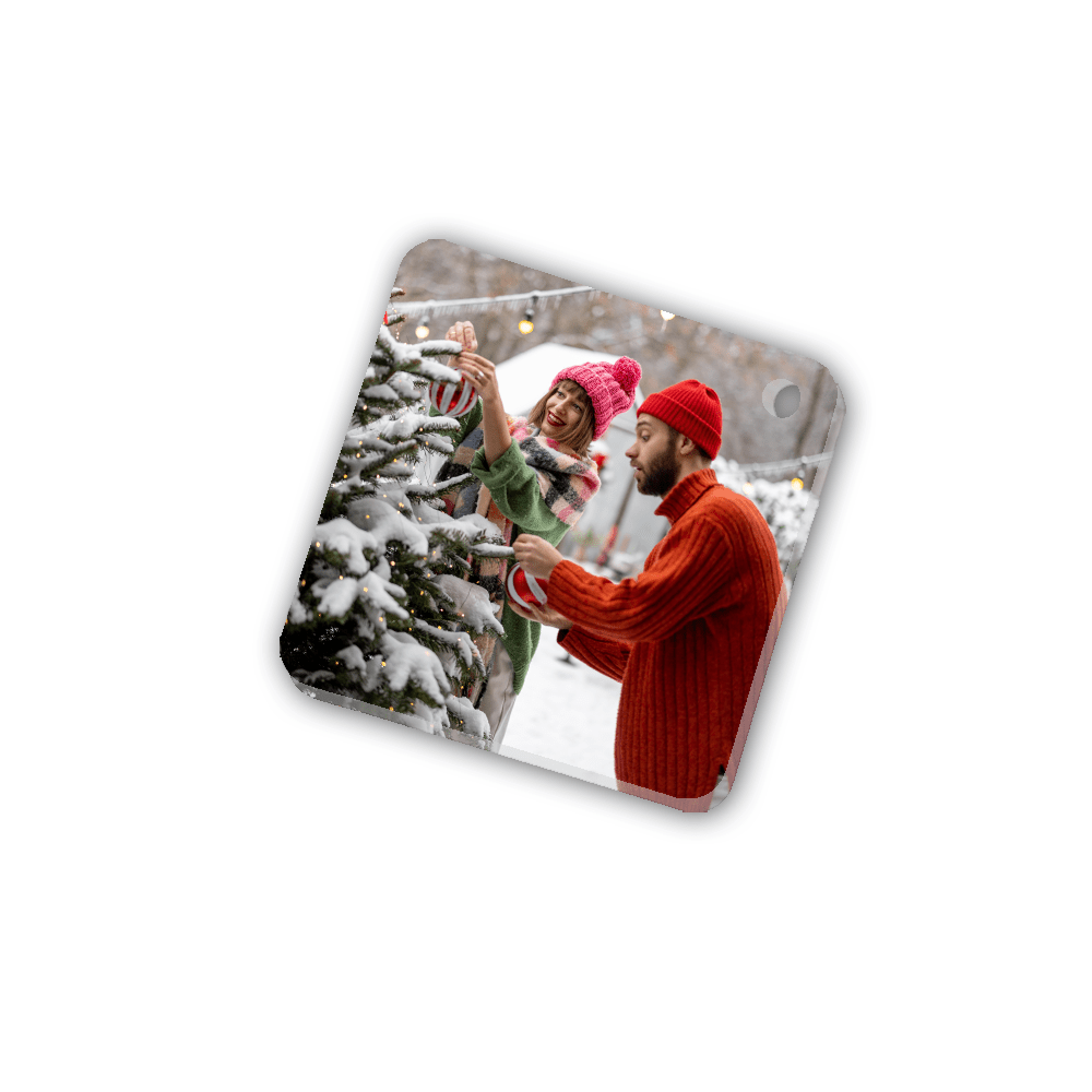 Unisub 2.25" x 2.25" Sublimation Acrylic Square Key Chain - HeatPressNation