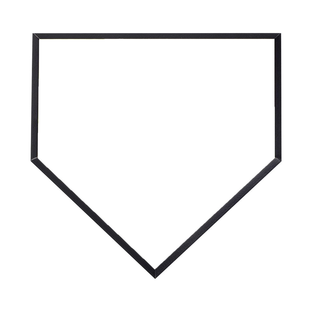 Unisub 6" x 6" Small Homeplate Sublimation MDF Plaque - Gloss White/Black Back - HeatPressNation