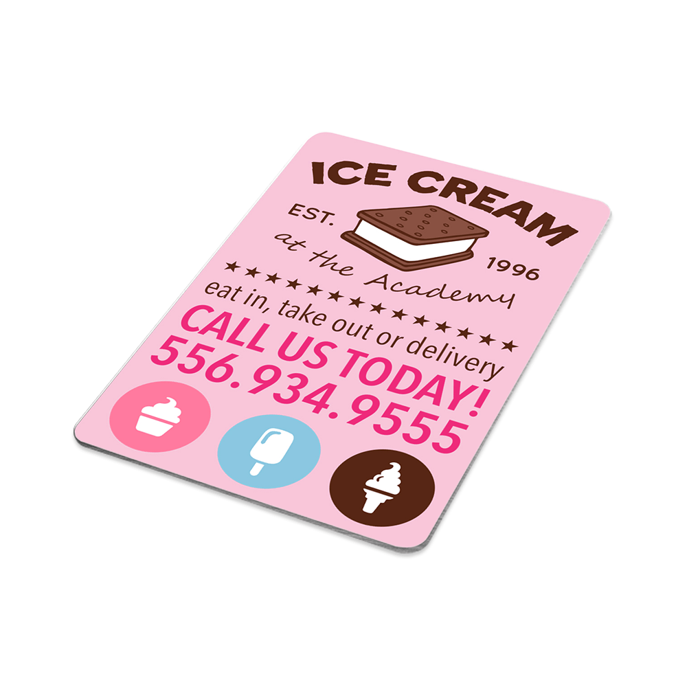 Unisub 3" x 2" Sublimation Aluminium Magnet - w/ 1" Magnet - Gloss White - HeatPressNation