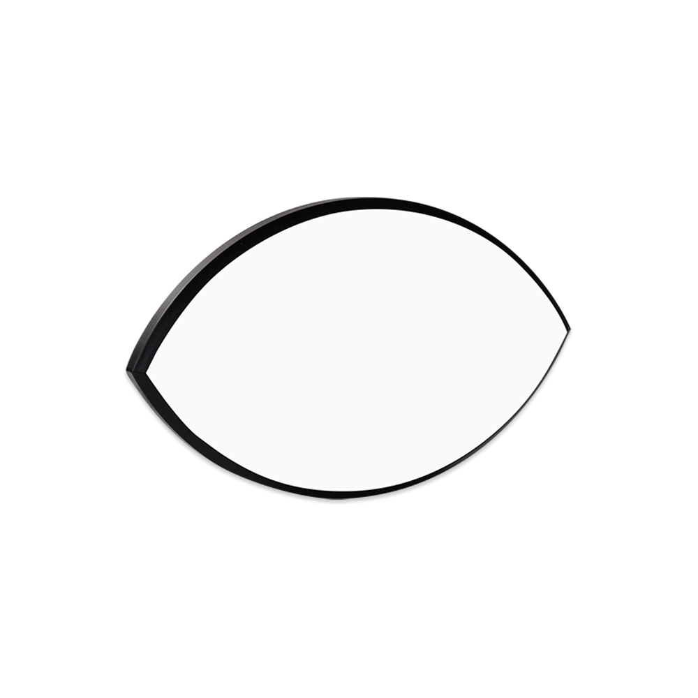 Unisub 10" x 6" Football Sublimation MDF Plaque - Gloss White/Black Back - HeatPressNation