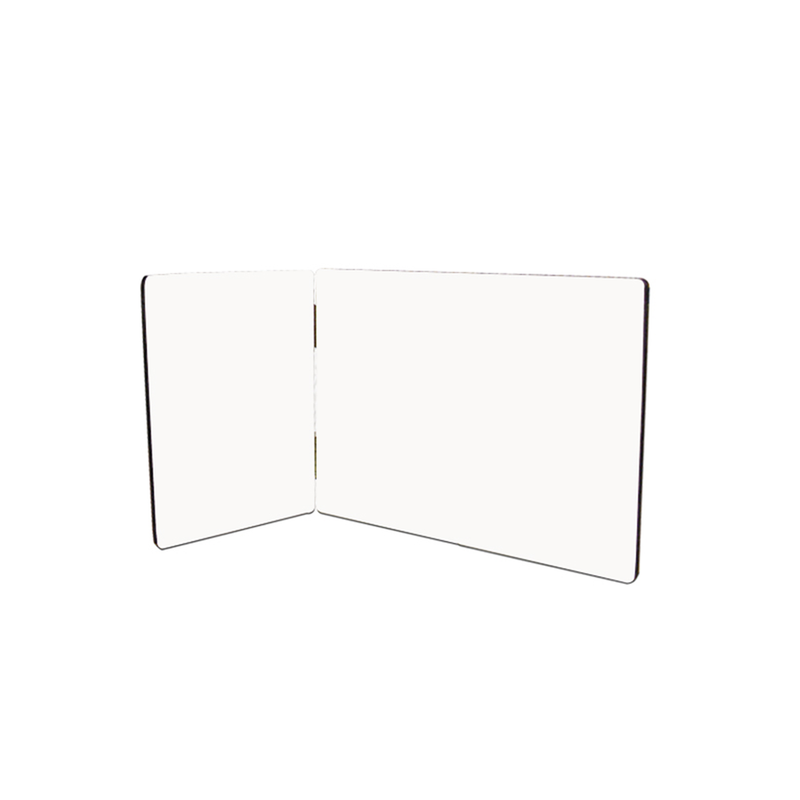 ChromaLuxe Sublimation Hardboard Hinged Photo Panels - Gloss White/Black Back 7" x 5" and 5" x 3.5"
