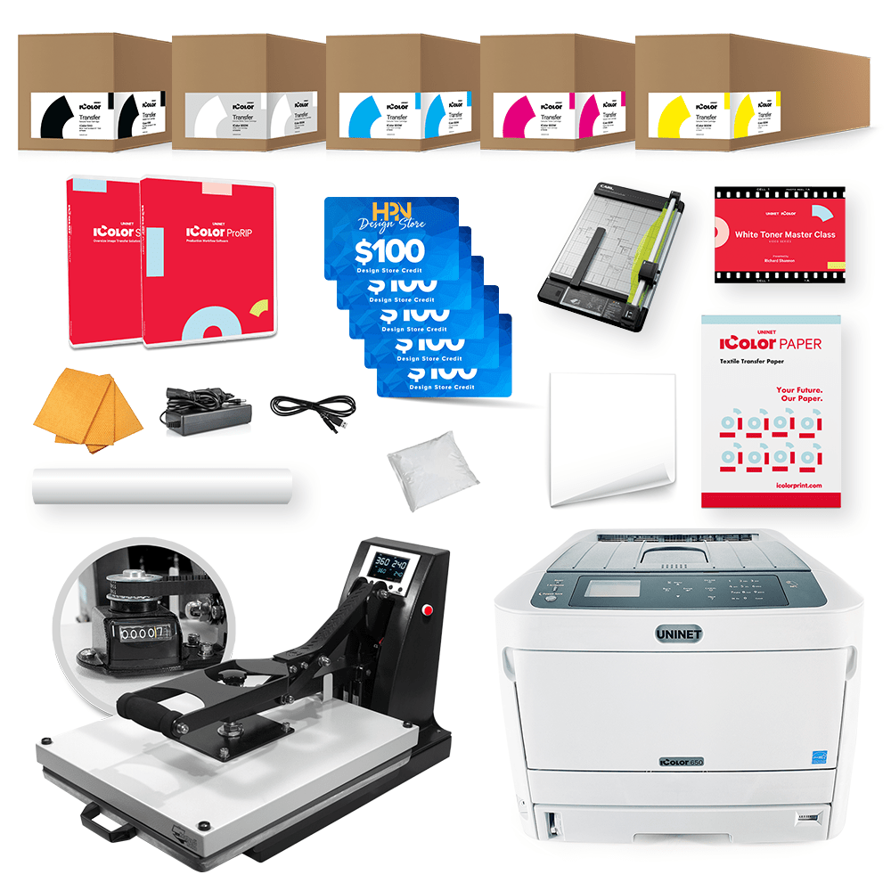 Uninet IColor 650 White Toner DTF Printer Advanced Bundle - HeatPressNation