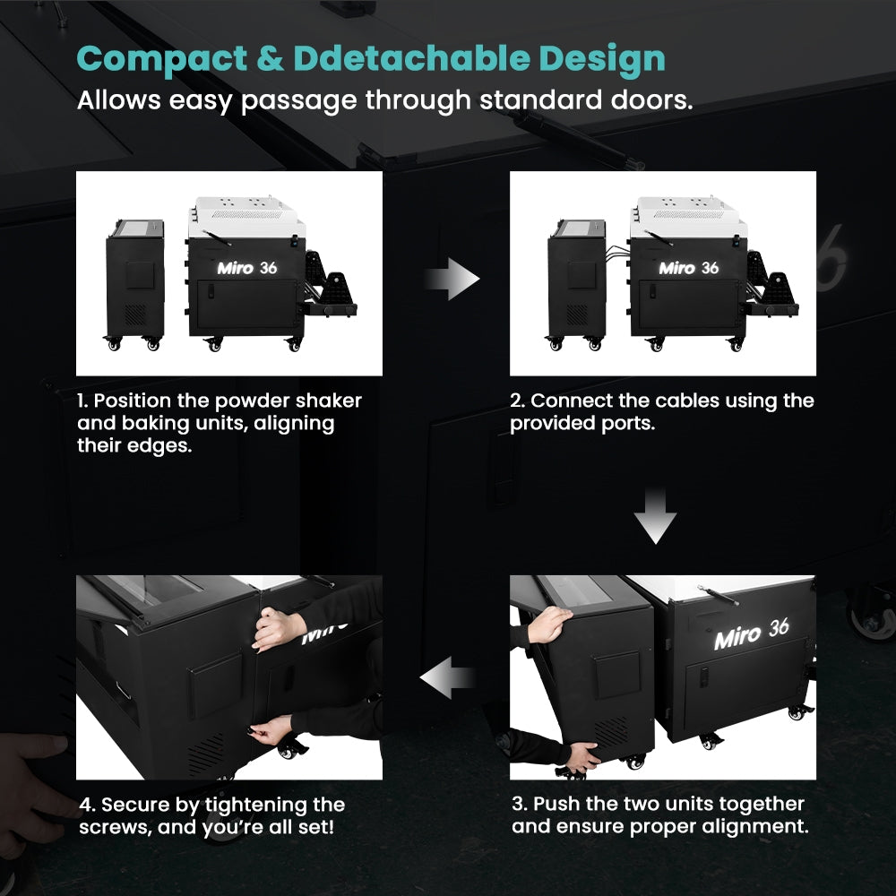 DTF Station Miro 36 DTF Powder Shaker and Dryer with Supplies Bundle