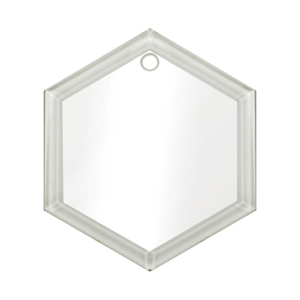 HPN SubliCraft 3" Hexagon Sublimation Glass Ornament - 192 Per Case - HeatPressNation