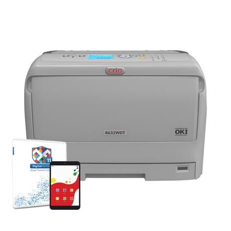 Crio 8432WDT White Toner Laser DTF Printer with RIP Software & Remote Support Tablet - HeatPressNation