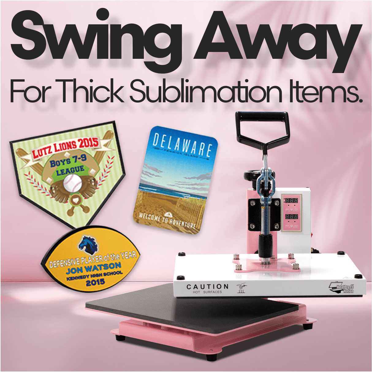 HPN CraftPro 12" x 15" Swing Away Crafting Transfer Machine : Pink - HeatPressNation
