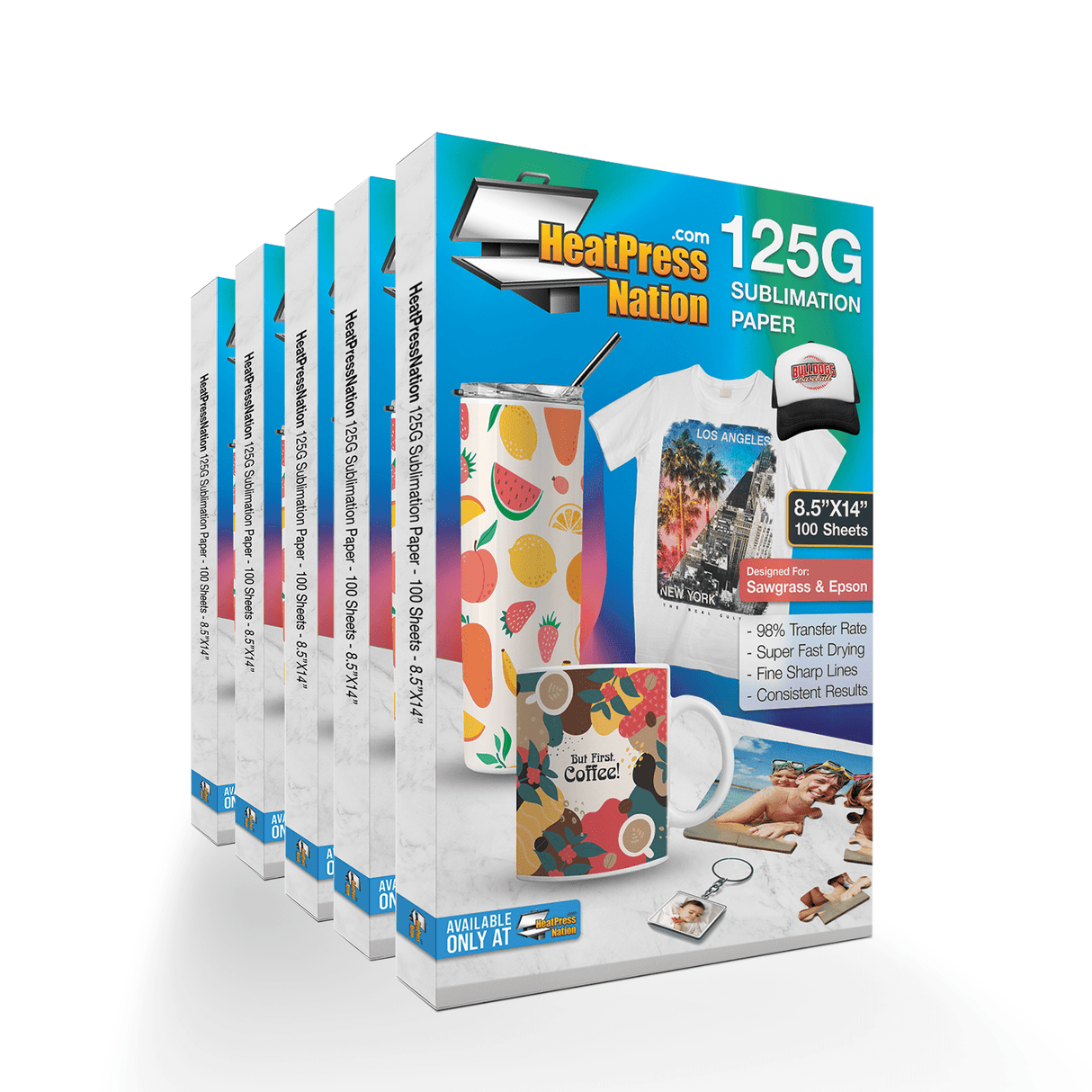 Heat Press Nation 125G Sublimation Paper - 500 Sheet Bulk Pack - HeatPressNation