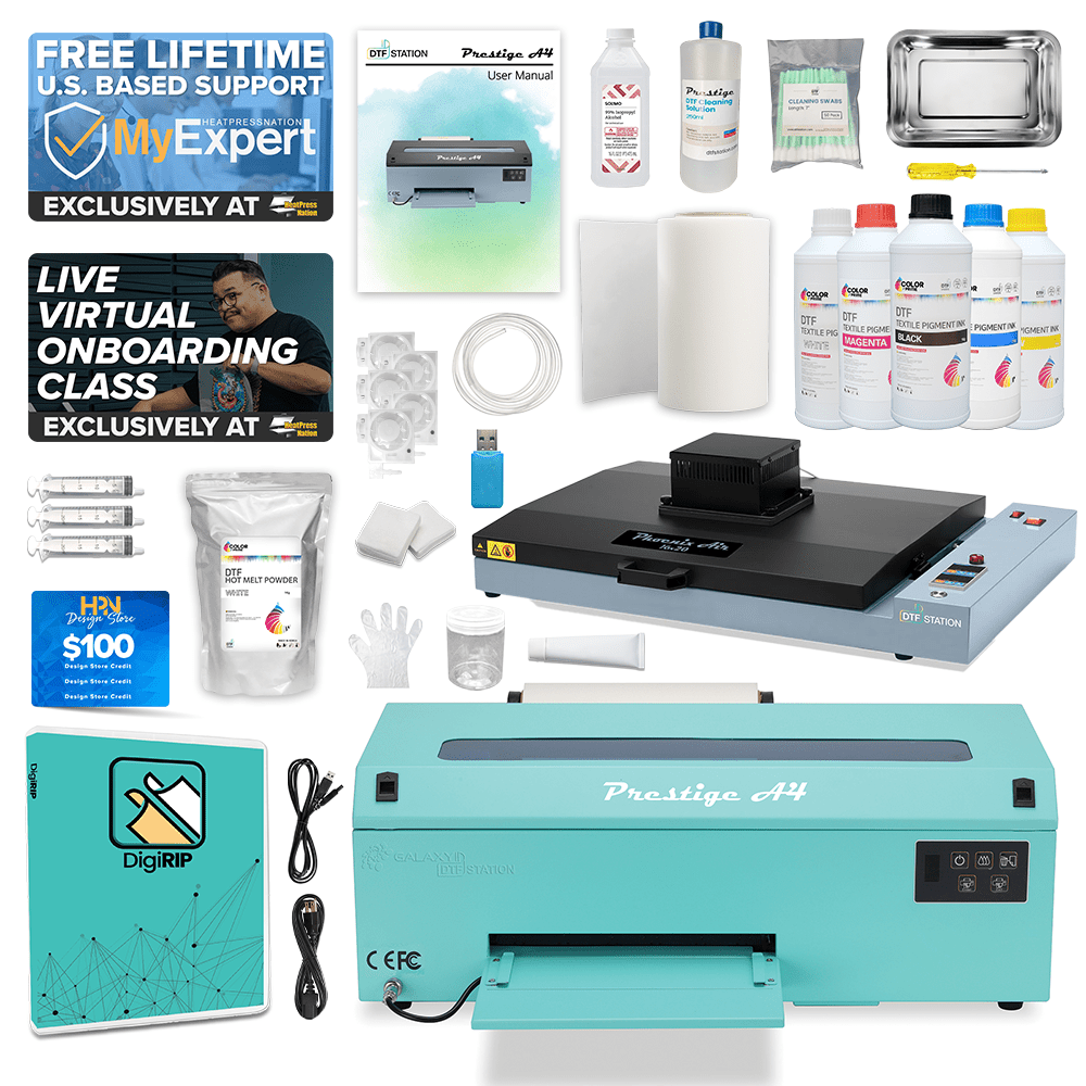 DTF Station 8" Prestige A4 Curing Oven Bundle - Mint - HeatPressNation