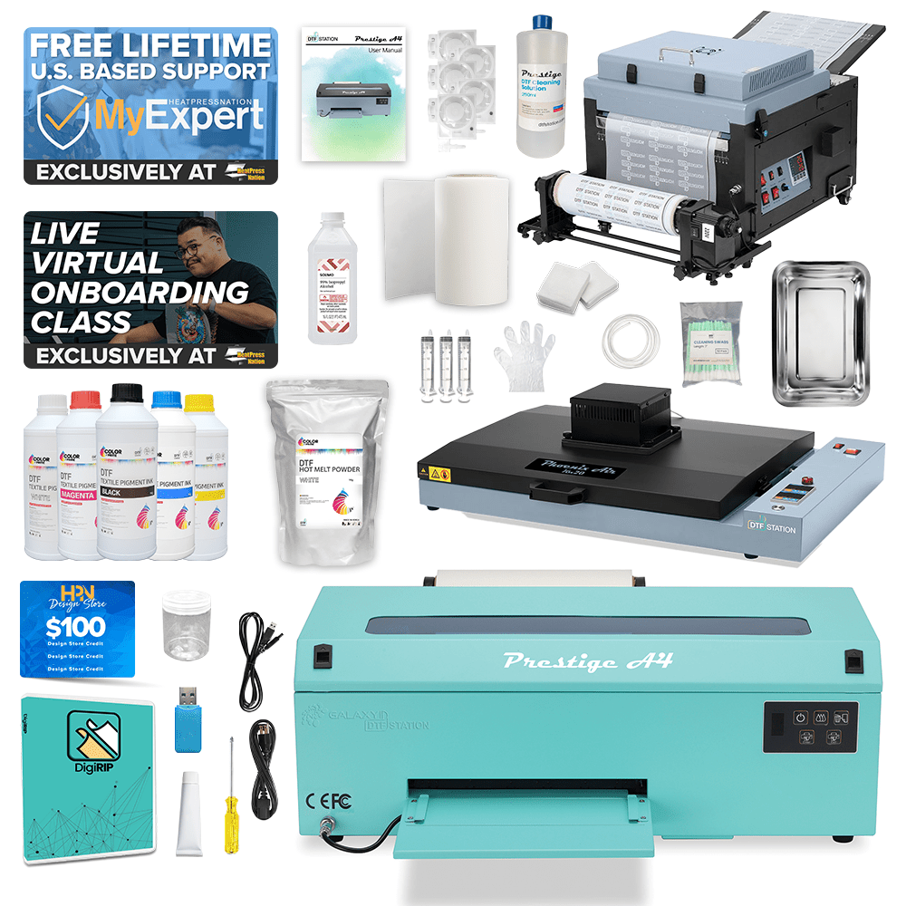 DTF Station 8" Prestige A4 Miro 13 Max Shaker and Oven Bundle - Mint - HeatPressNation