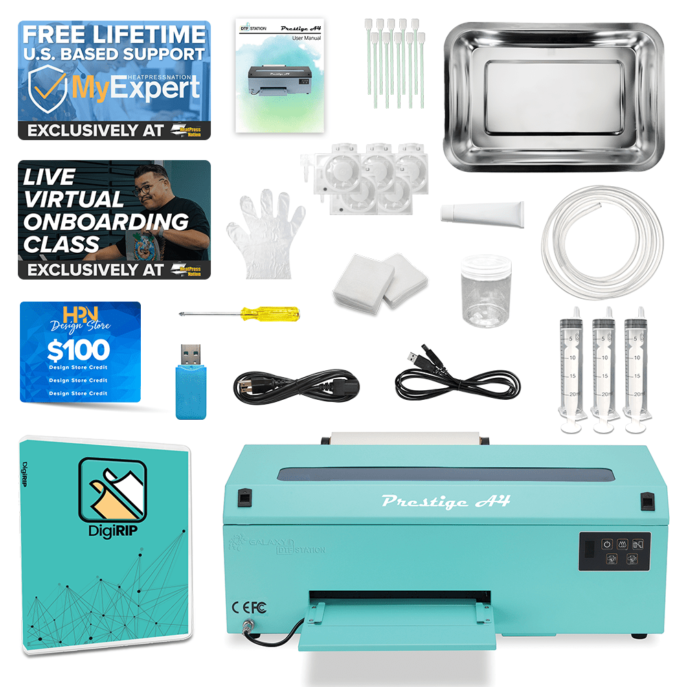 DTF Station 8" Prestige A4 DTF Printer - Mint - HeatPressNation