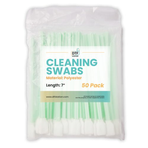 DTF Station 7" Polyester Cleaning Swabs - 50 Pack - HeatPressNation