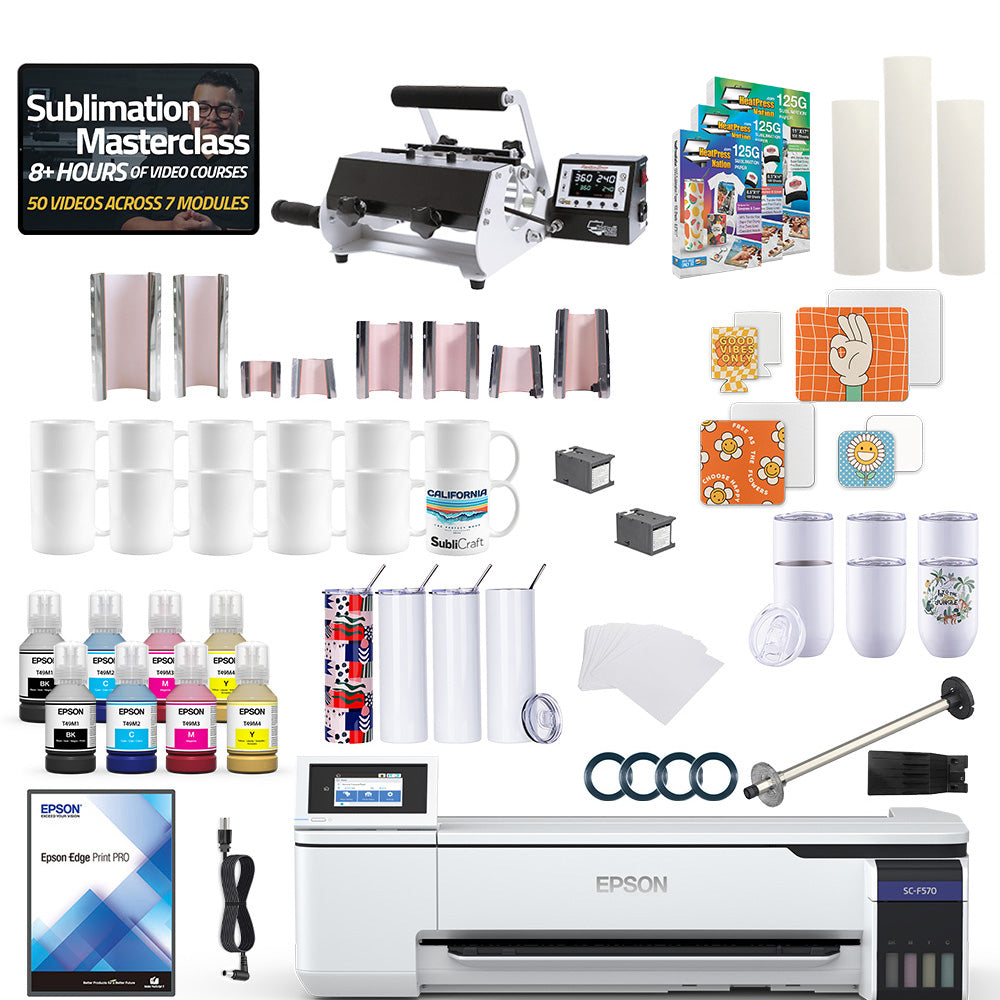 Epson SureColor F570 24" Pro Sublimatieprinter 8-in-1 Mokkenpers Bundel