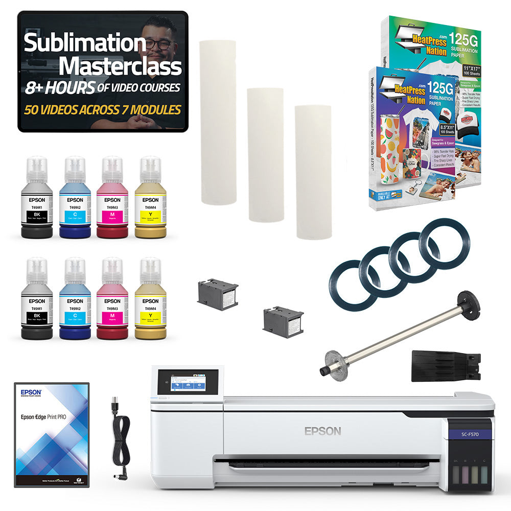Epson SureColor F570 24" Pro Sublimation Printer Paper Bundle