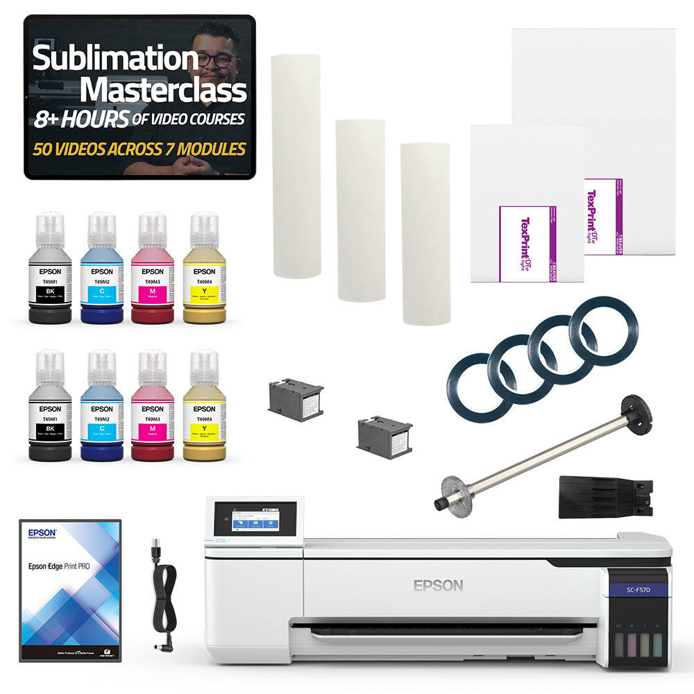 Epson SureColor F570 24" Pro Sublimation Printer Paper Bundle