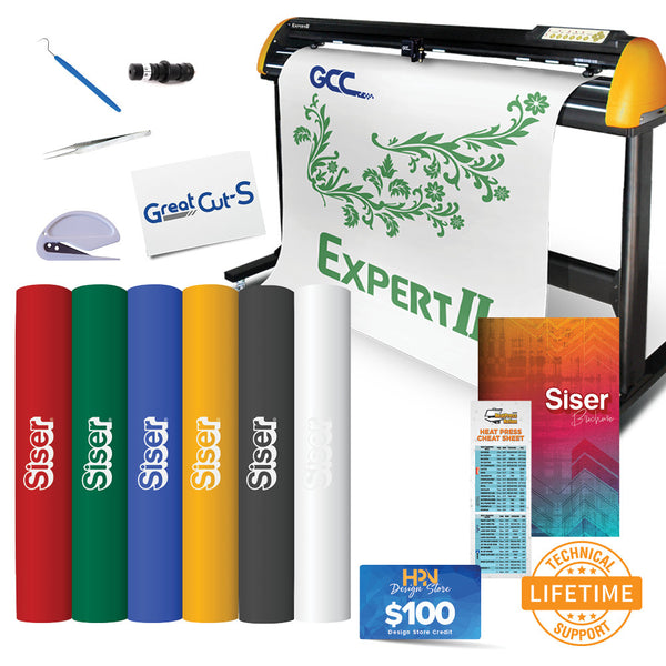 GCC Expert II 24 with Stand Vinyl Cutter Complete Bundle