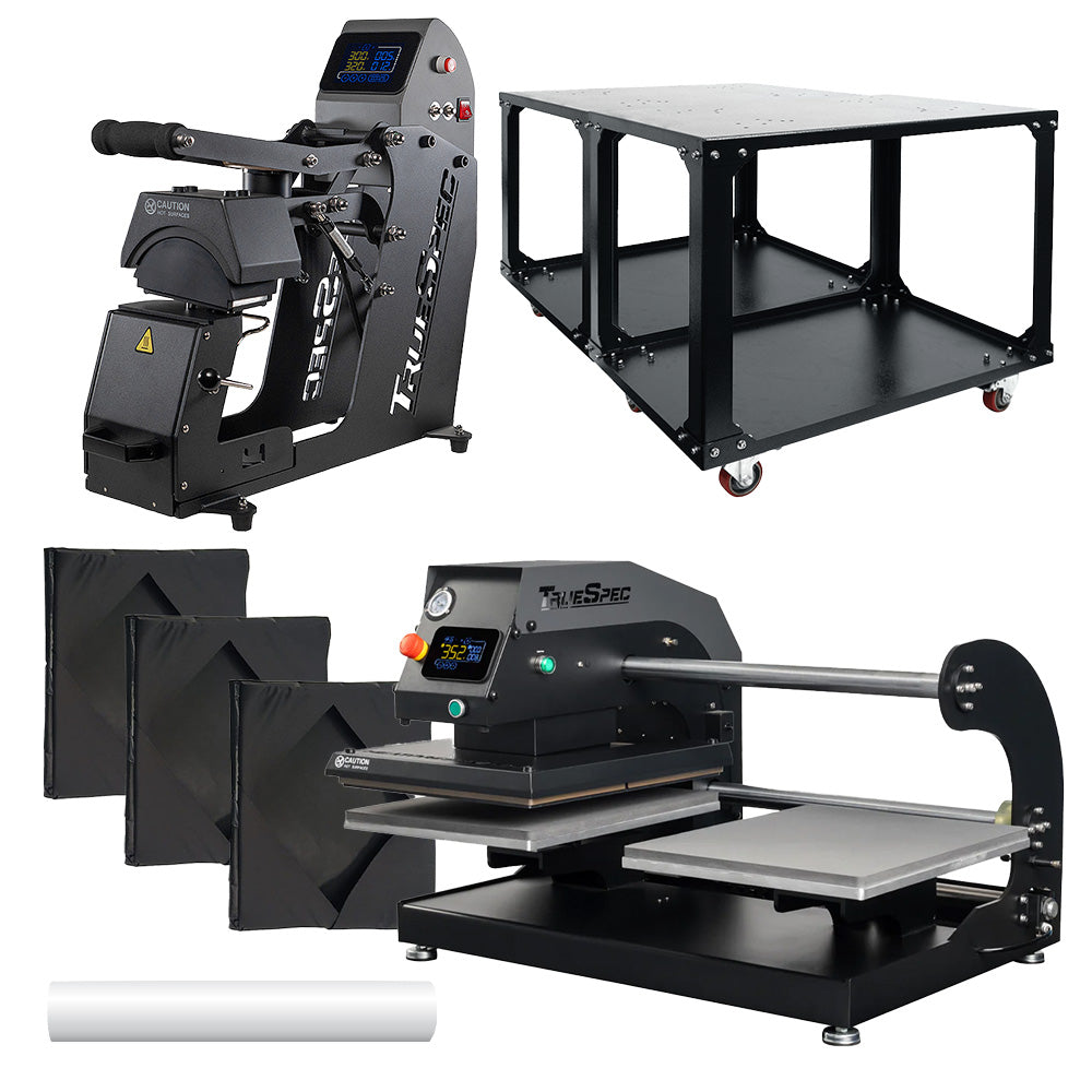 HPN TrueSpec Business Package - 16" x 20" Double Station Pneumatic Heat Press and Cap Press