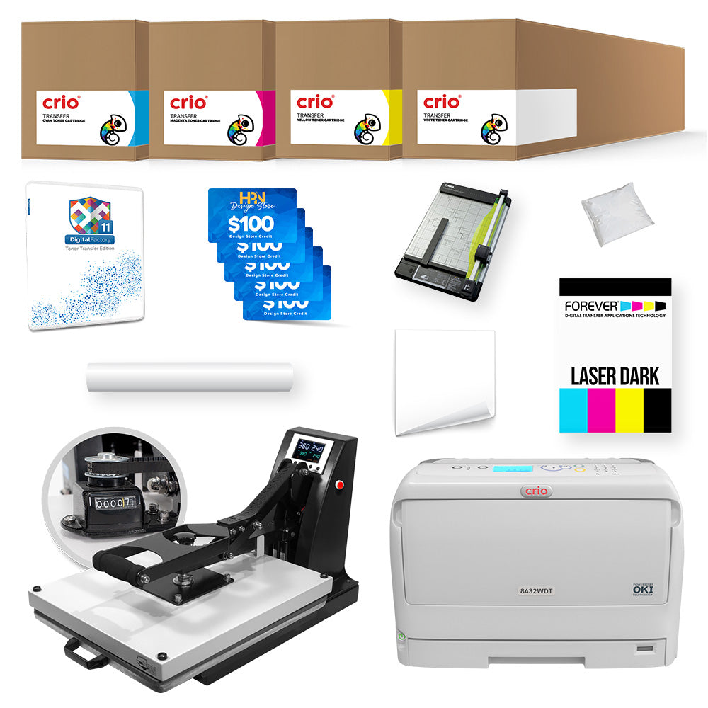 Crio 8432WDT White Toner DTF Printer Advanced Bundle