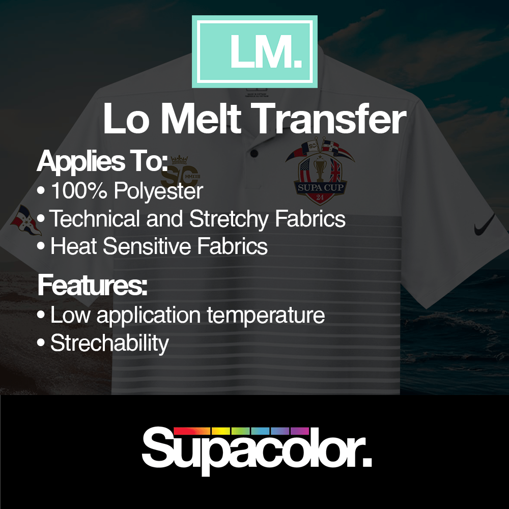 Supacolor Lo Melt Heat Transfer - HeatPressNation