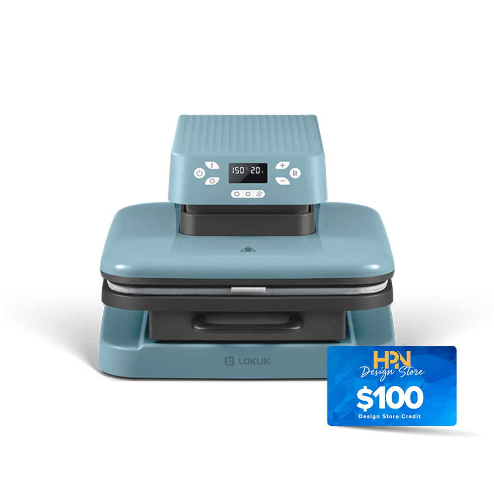 LOKLiK by HTVRont ImPress Auto 15" x 15" Heat Press - Denim Blue - HeatPressNation