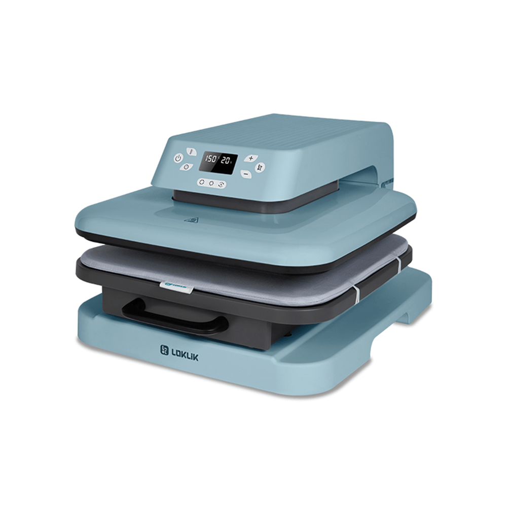 LOKLiK by HTVRont ImPress Auto 15" x 15" Heat Press - Denim Blue - HeatPressNation