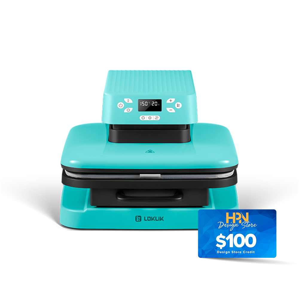 LOKLiK by HTVRont ImPress Auto 15" x 15" Heat Press - LOKLiK Blue - HeatPressNation