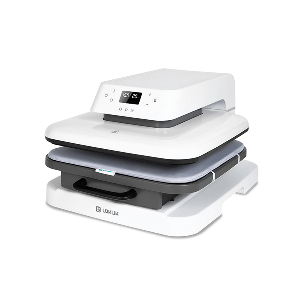 LOKLiK by HTVRont ImPress Auto 15" x 15" Heat Press - White - HeatPressNation