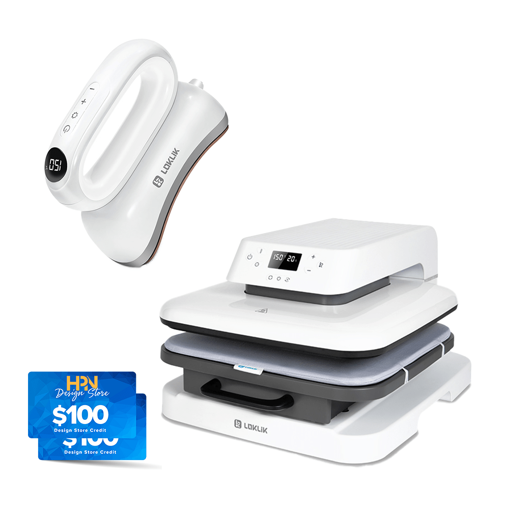 LOKLiK by HTVRont ImPress Bundle with Auto 15" x 15" and Hat Heat Press - HeatPressNation