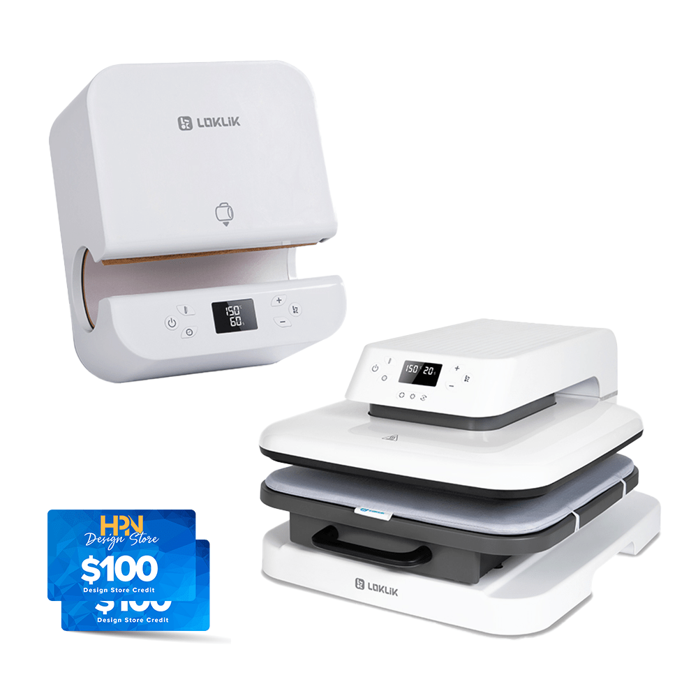 LOKLiK by HTVRont ImPress Bundle with Auto 15" x 15" and Auto Tumbler Press - HeatPressNation